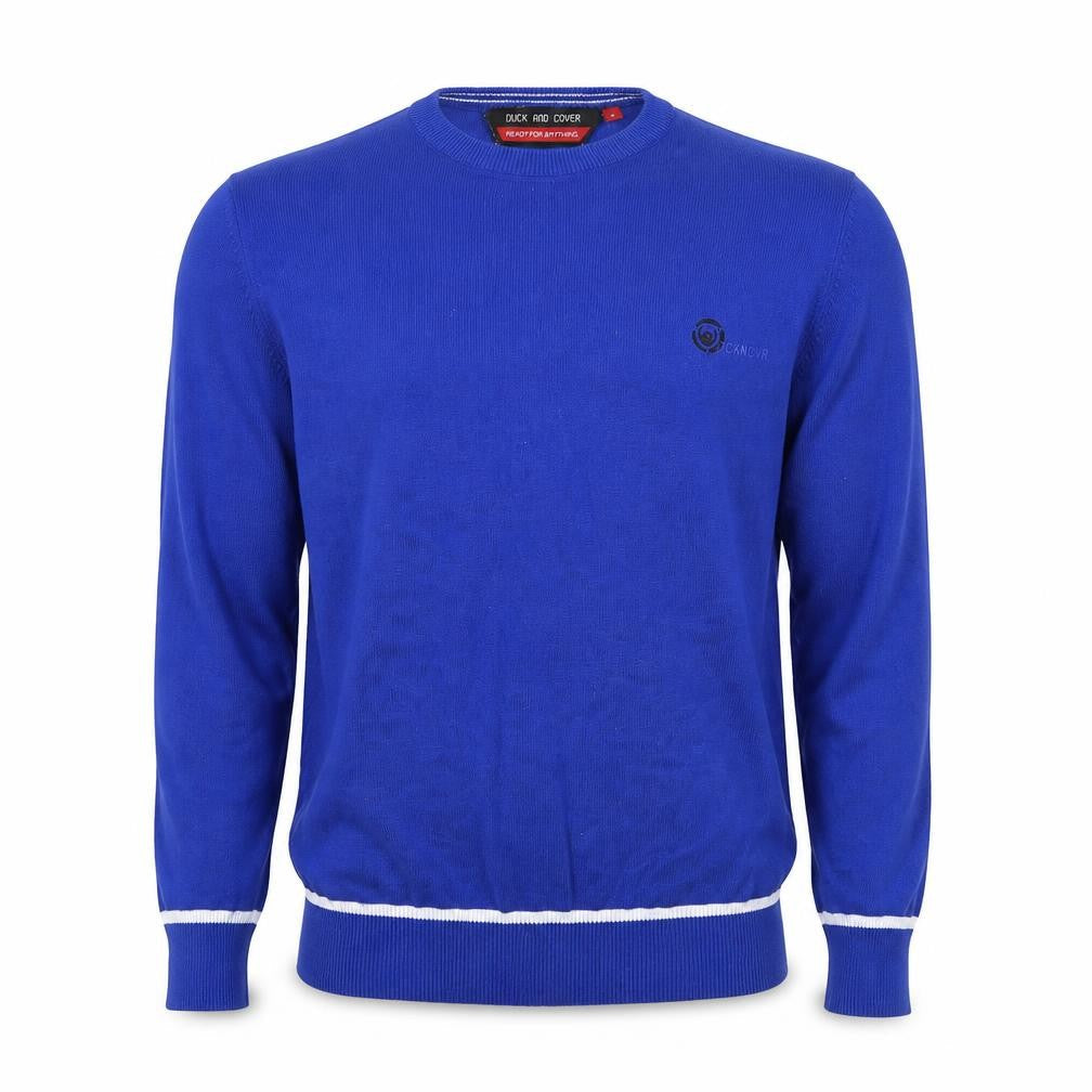 Duck and Cover Men's Blue Pullover Jumper S