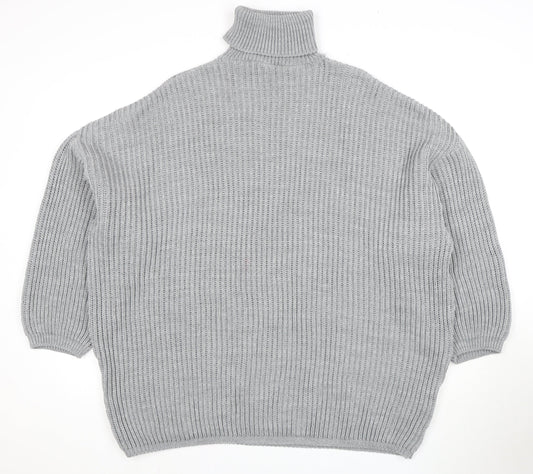PrettyLittleThing Women's Grey High Neck Pullover Jumper