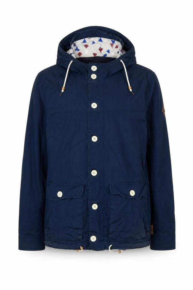 Bellfield Unisex Blue Hooded Jacket Size L