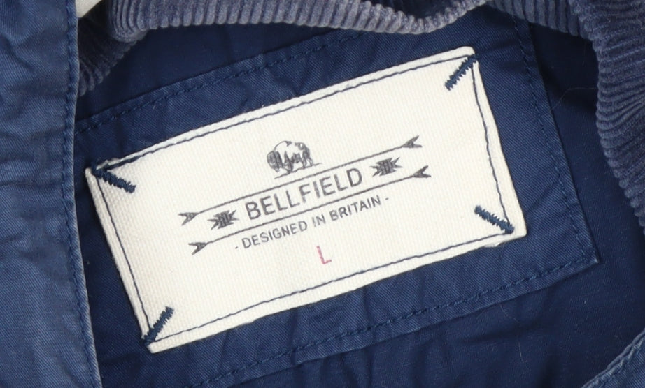 Bellfield Unisex Blue Hooded Jacket Size L