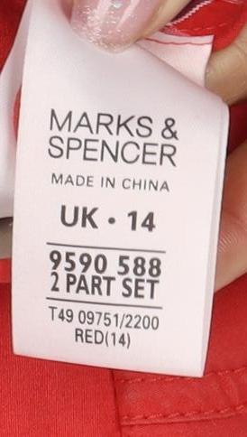 Marks and Spencer Women’s Red Belted Jacket Size 14