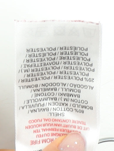 Brand and care label for Ellesse Women's Red Pullover Hoodie, size 8