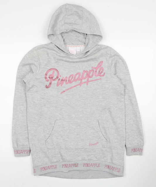Pineapple Girls Grey Hoodie, 12-13 Years, Dance Print
