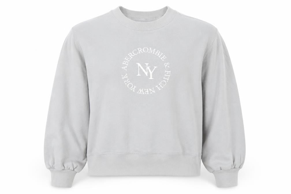Abercrombie & Fitch Women's Grey Pullover Sweatshirt S