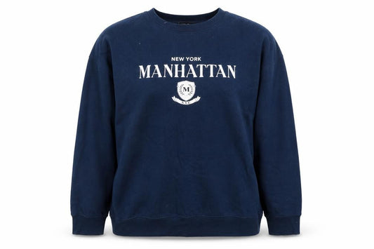 New Look Women's Blue Pullover Sweatshirt L