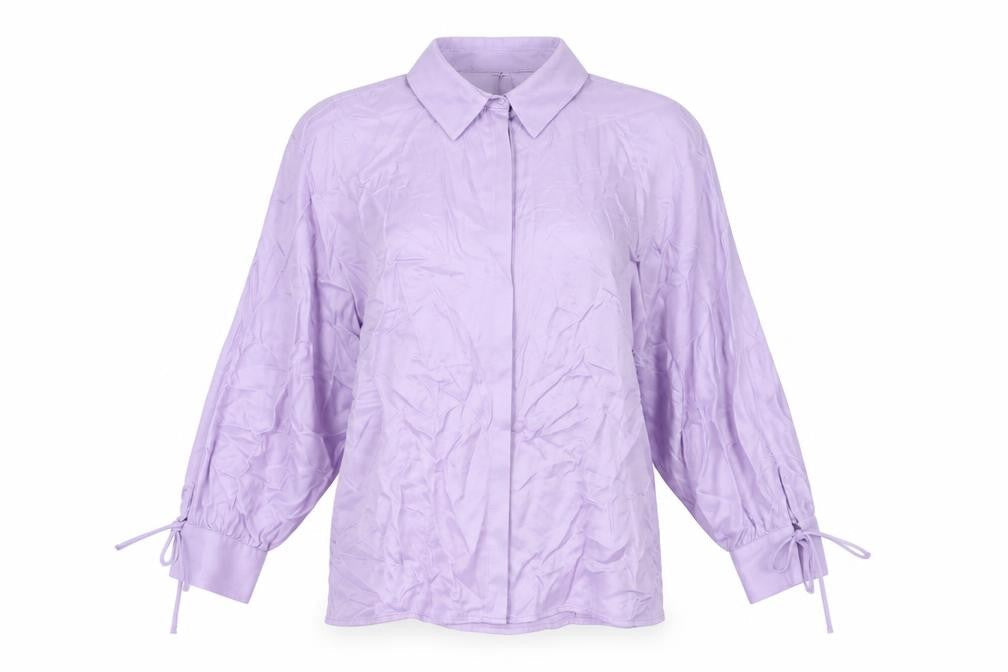 Zara Women's Purple XS Relaxed Blouse Collared