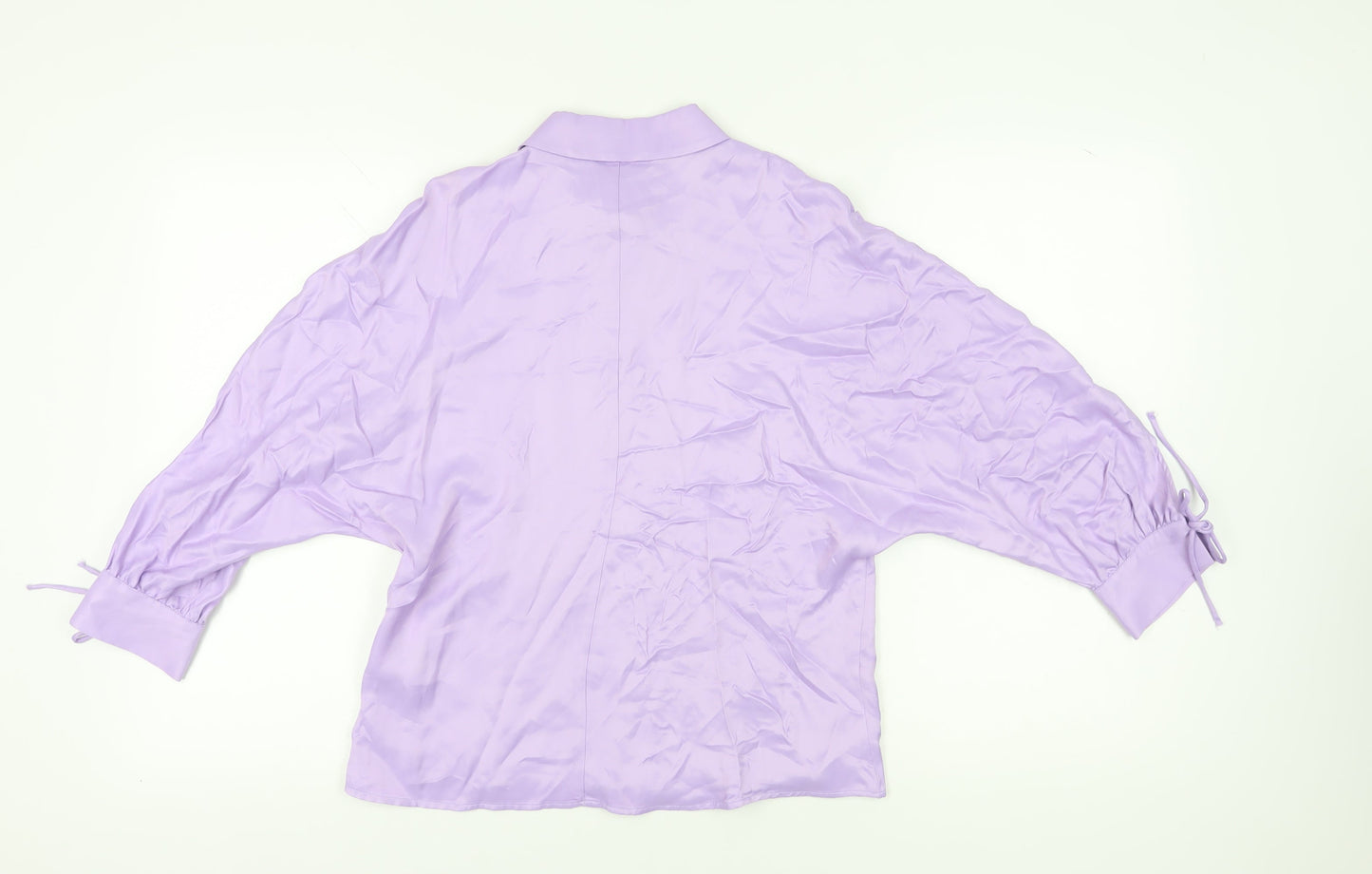 Zara Women's Purple XS Relaxed Blouse Collared
