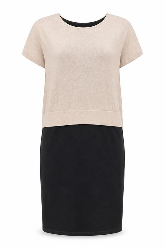 Phase Eight Women's Black Beige Shift Dress, Size 12