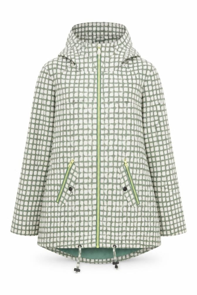 Next Women's Green Check Parka Jacket Size 12