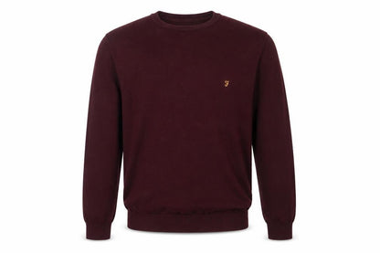 Farah Men's Burgundy Red Cotton Pullover Jumper L
