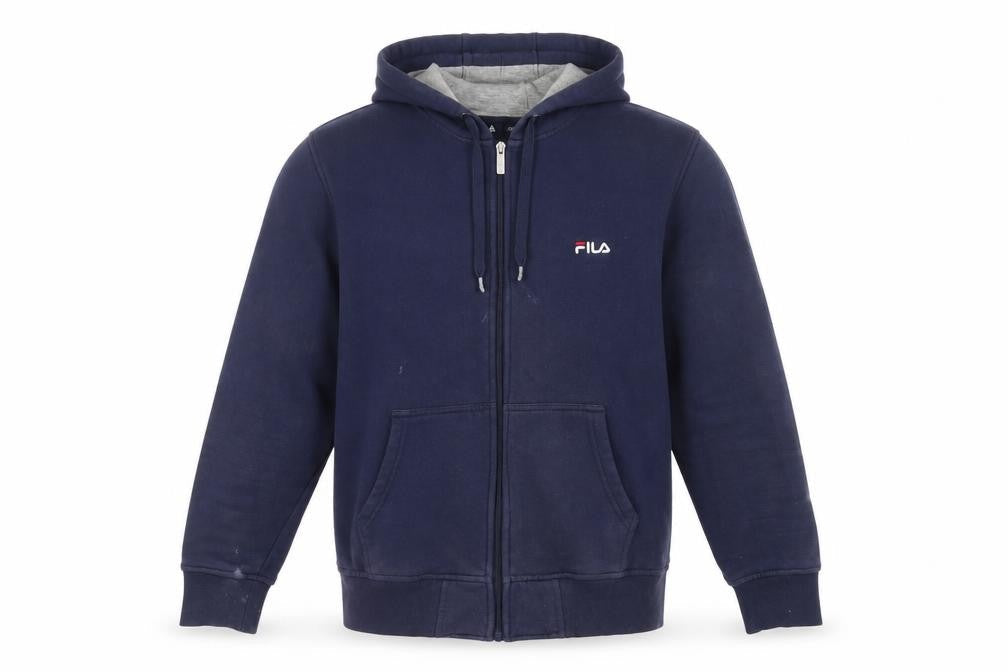 FILA Men's Blue Full Zip Hoodie - Size M
