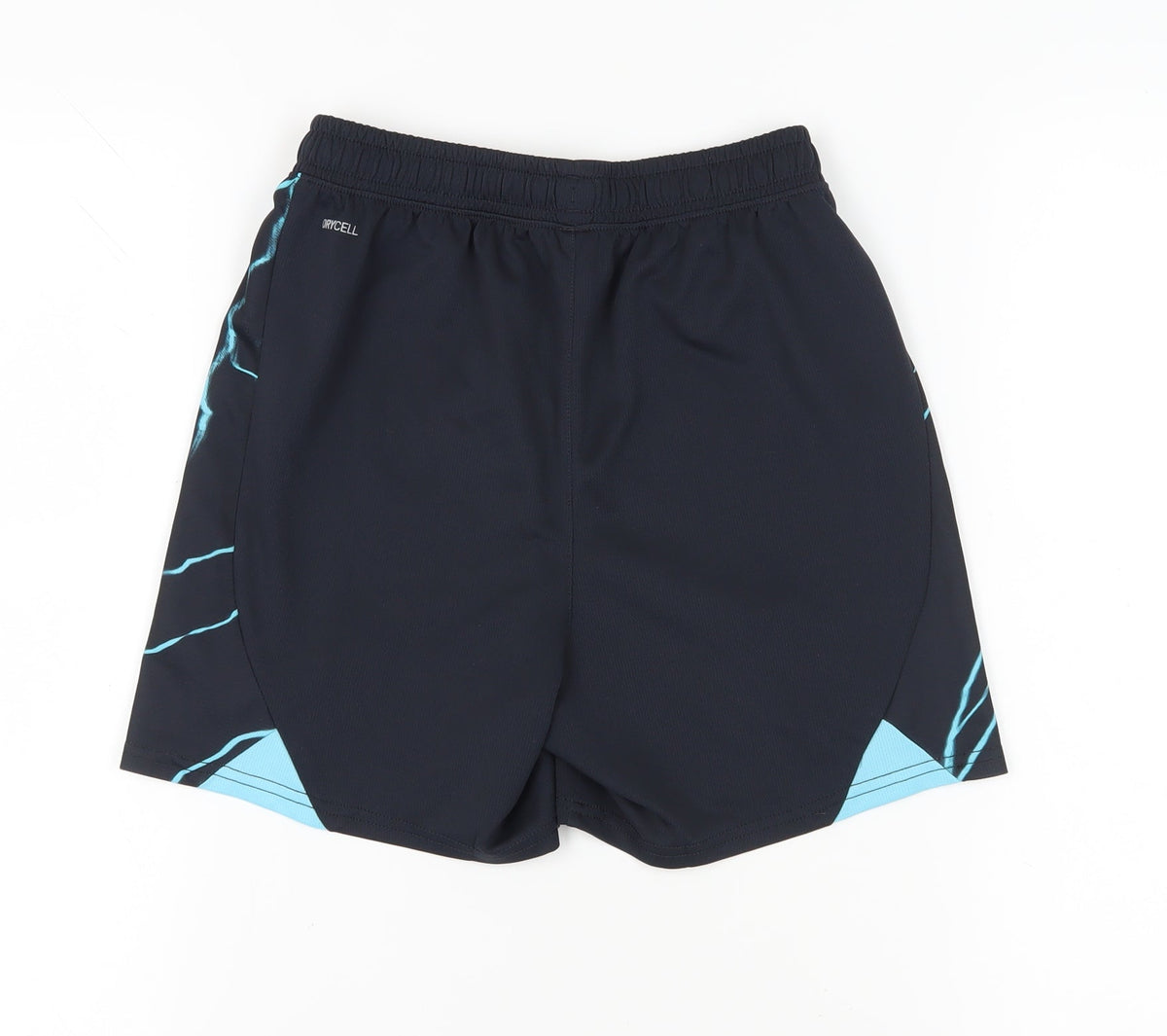 Back view of PUMA boys’ black athletic football shorts 13-14 years