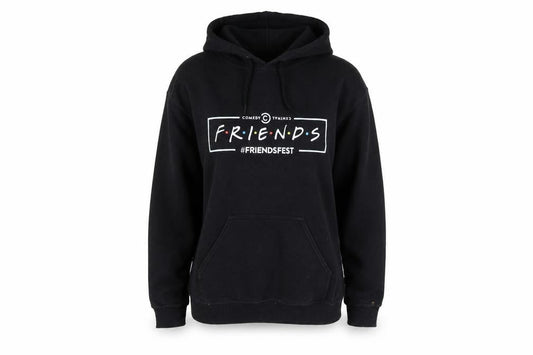 Friends Womens Black Pullover Hoodie, S