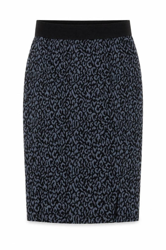 Sandwich Women's Blue Black Animal Print Pencil Skirt S