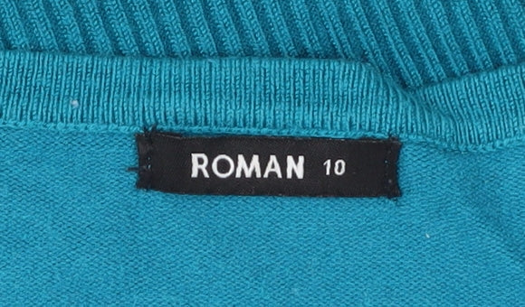 Roman Women Blue Pullover Jumper, Size 10
