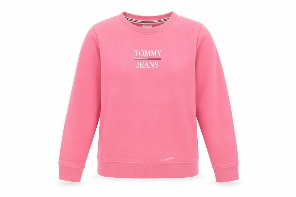 Tommy Jeans Women's Pink Pullover Sweatshirt M