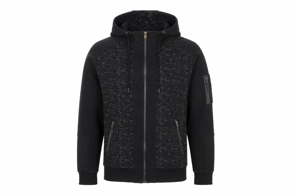 Alphalab Men's Black Full Zip Hoodie M