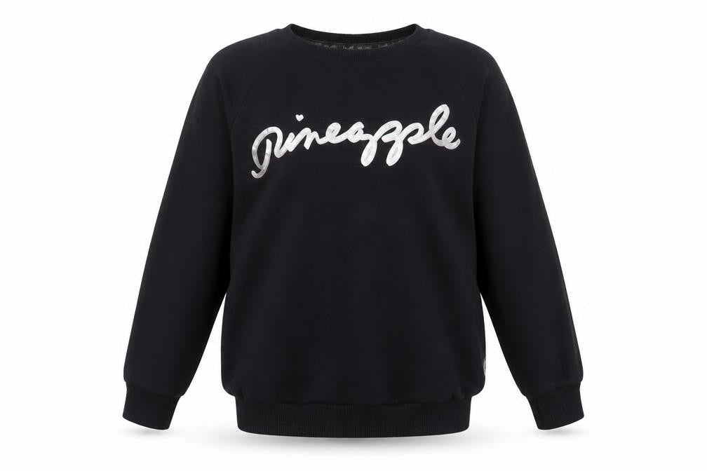 Pineapple Girls Black Sweatshirt 9-10 Years Crew Neck Dance