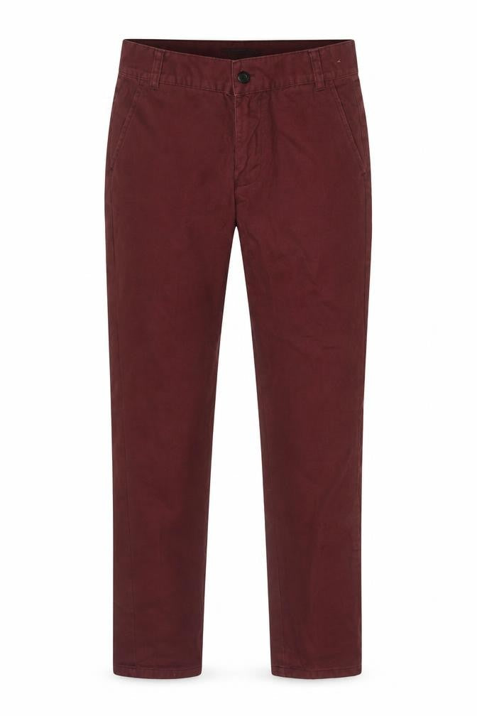 Bellfield Men's Red Chino Trousers Medium Regular