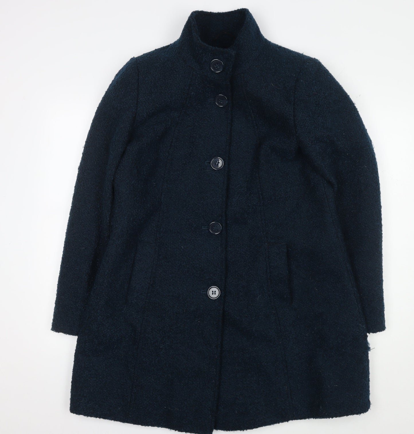 Debenhams Women’s Blue Overcoat Size 14 Button Lined