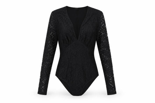 River Island Women's Black Lace Wrap Blouse Size 10