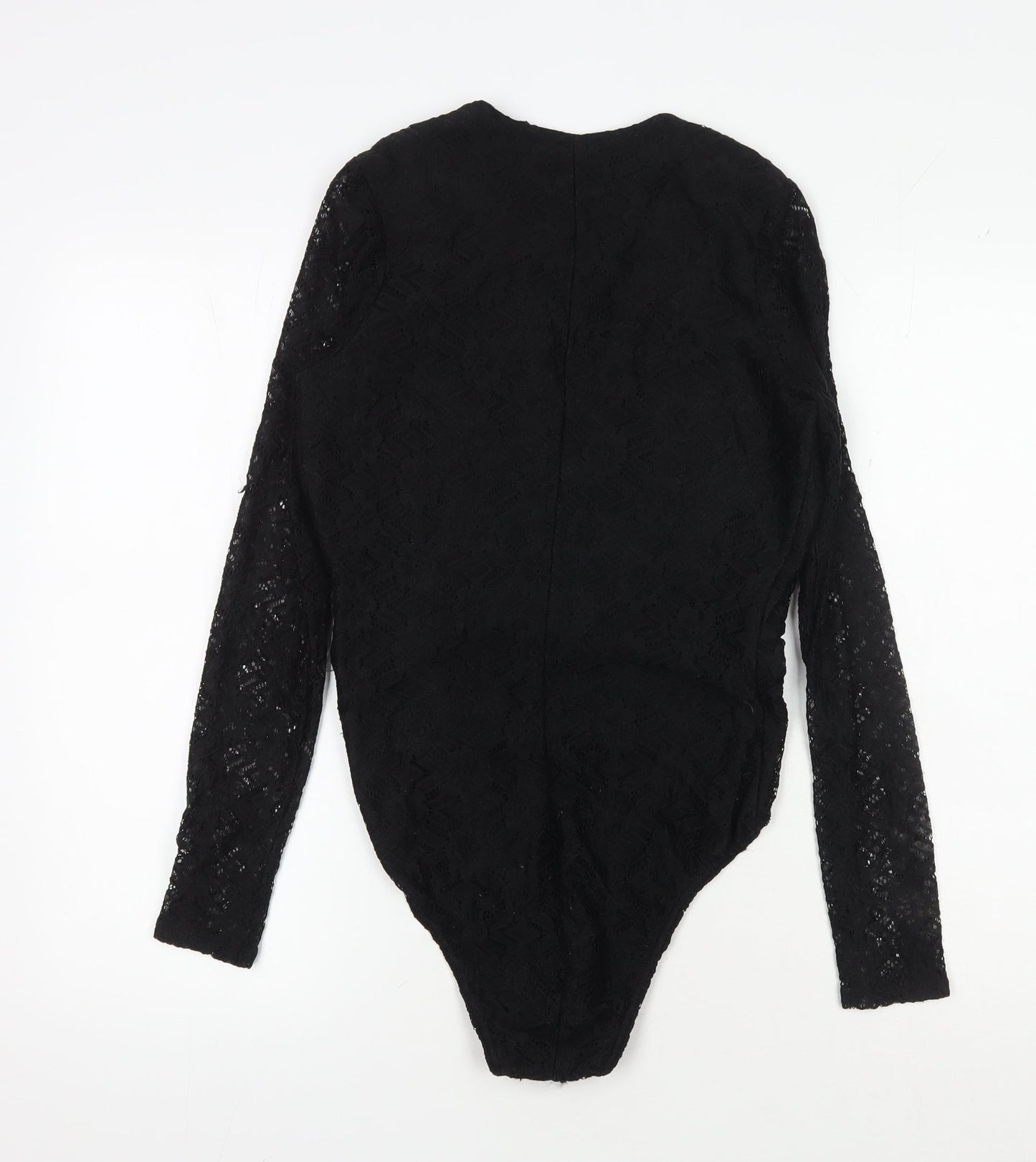 River Island Women's Black Lace Wrap Blouse Size 10
