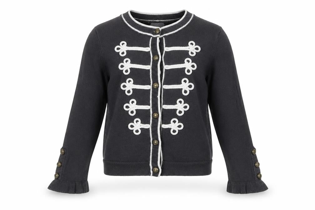 Next Girls Black Cardigan, Age 4 Years, Button Accents