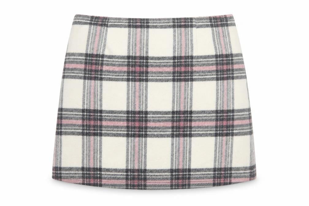New Look Women's Plaid Short Skirt, Size 12