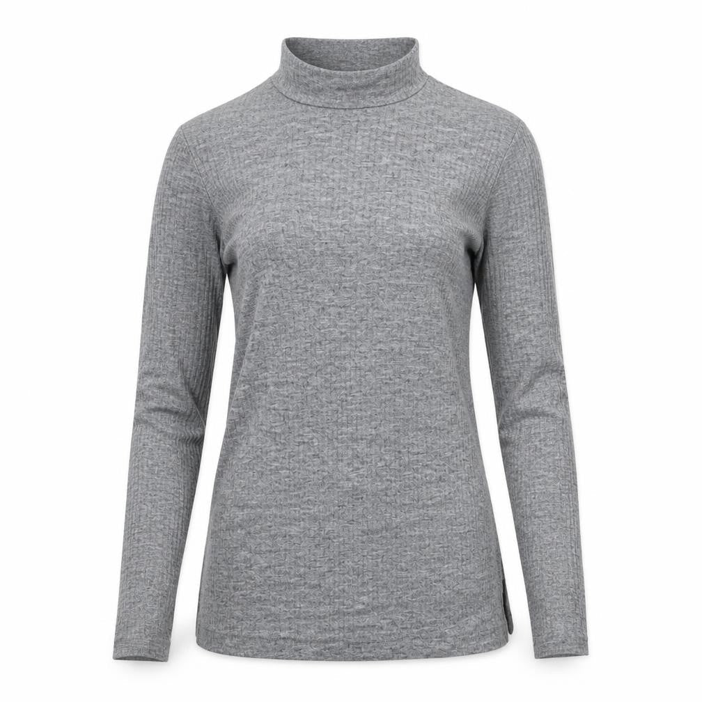 River Island Women's Grey Roll Neck Knit Top Size 8