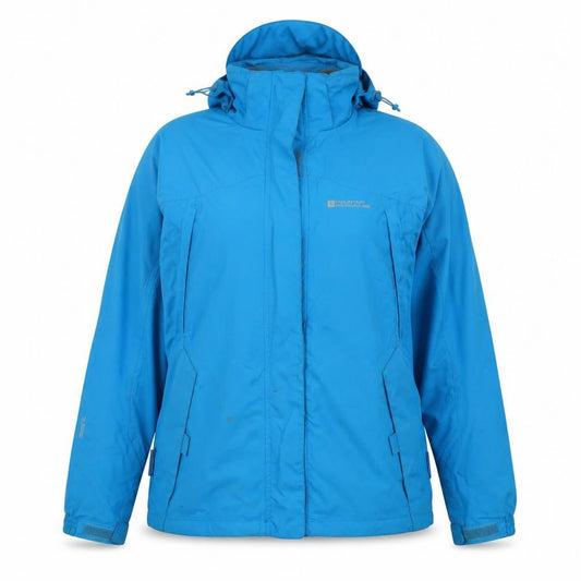 Mountain Womens Warehouse Blue Hooded Hiking Jacket Plus Size 14