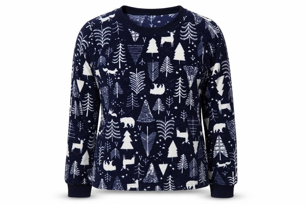Old Navy Women's Blue Fleece Pyjama Top, Size M