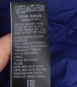 Marks & Spencer Women's Blue Puffer Jacket, Size 6, Autumn Essential