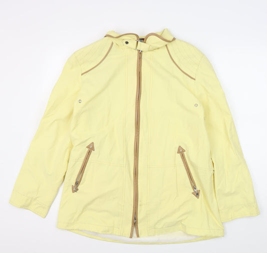 ConceptUK Women's Yellow Mid-Length Zip Jacket Size 14