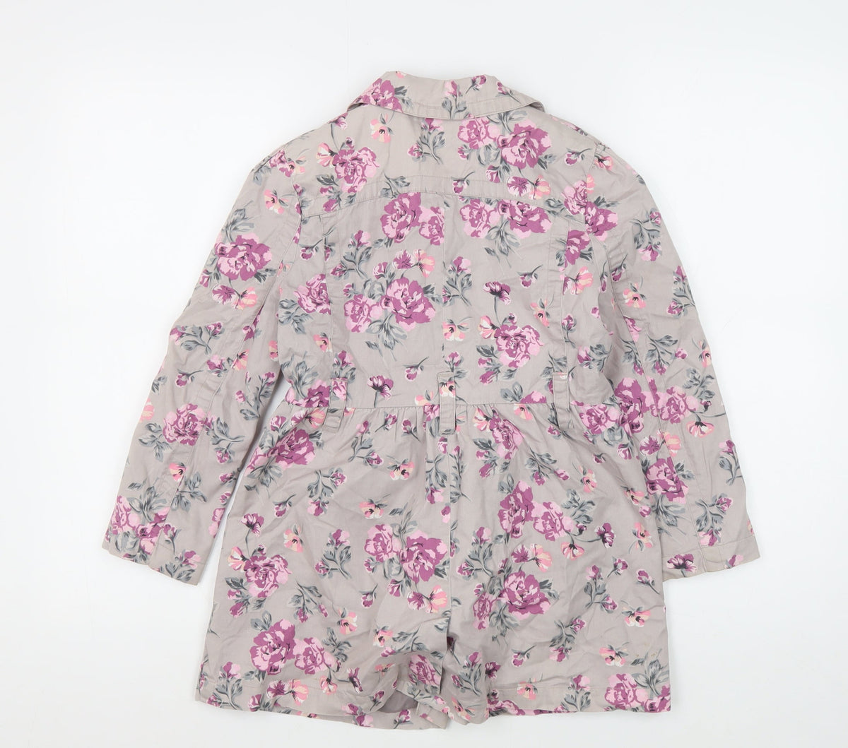 Back view of bluezoo girls’ multicoloured floral cotton coat 4 years