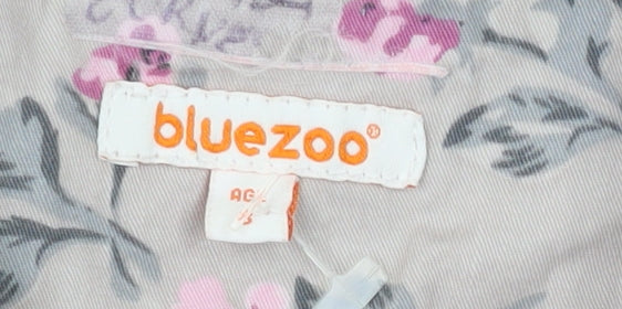 Brand and care label for bluezoo girls’ multicoloured floral cotton coat 4 years