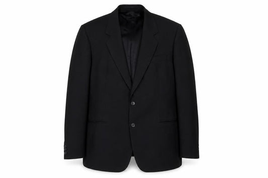 Varteks Men's Black Classic Blazer, Size 44L, Two-Button