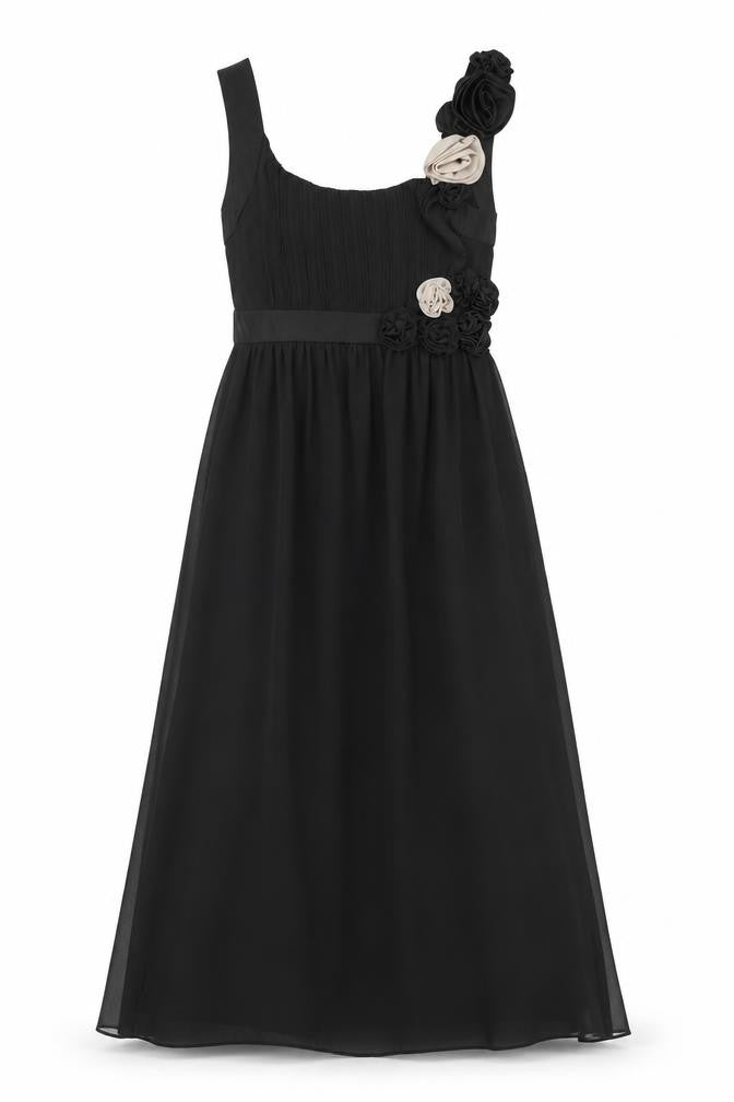 Next Women Black A-Line One Shoulder Dress, Size 12