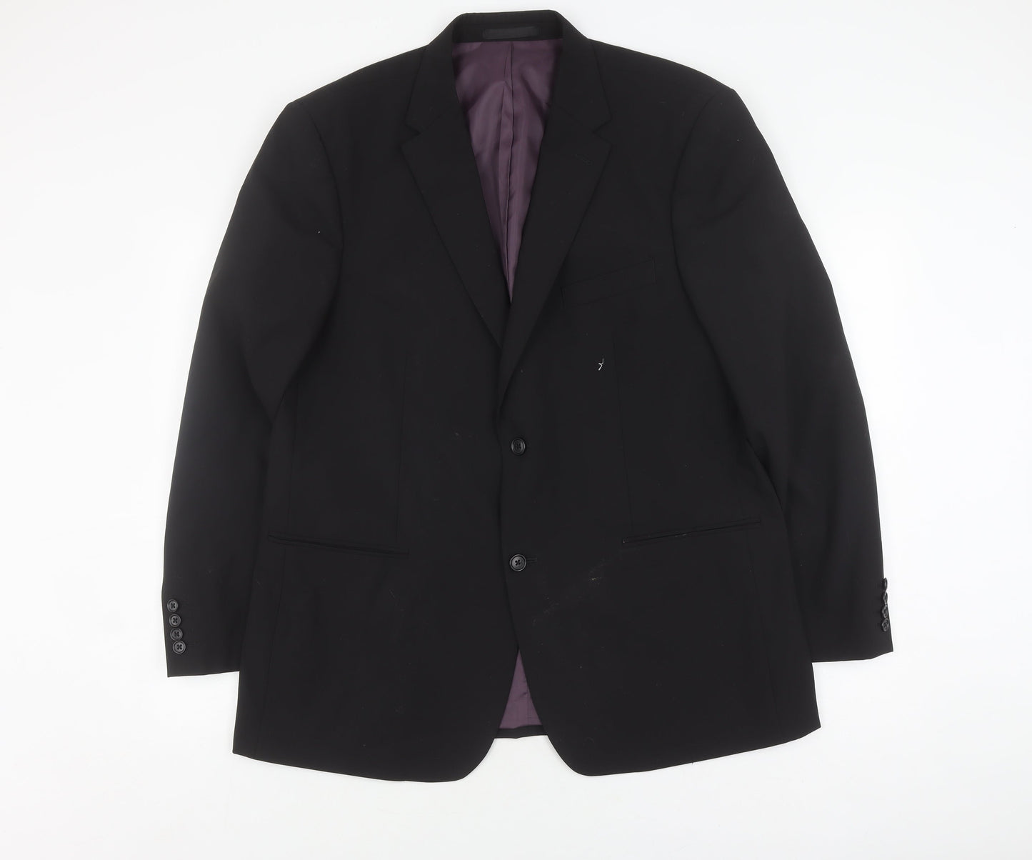 Greenwoods Men's Black Regular Fit Blazer, Size 44R
