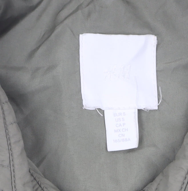H&M Women's Green Quilted Jacket Size 12