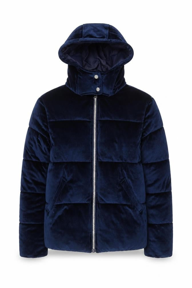 Quiz Women's Blue Puffer Jacket - Size 12