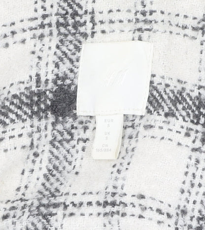 H&M Women's Multicoloured Check Basic Jacket, Size S