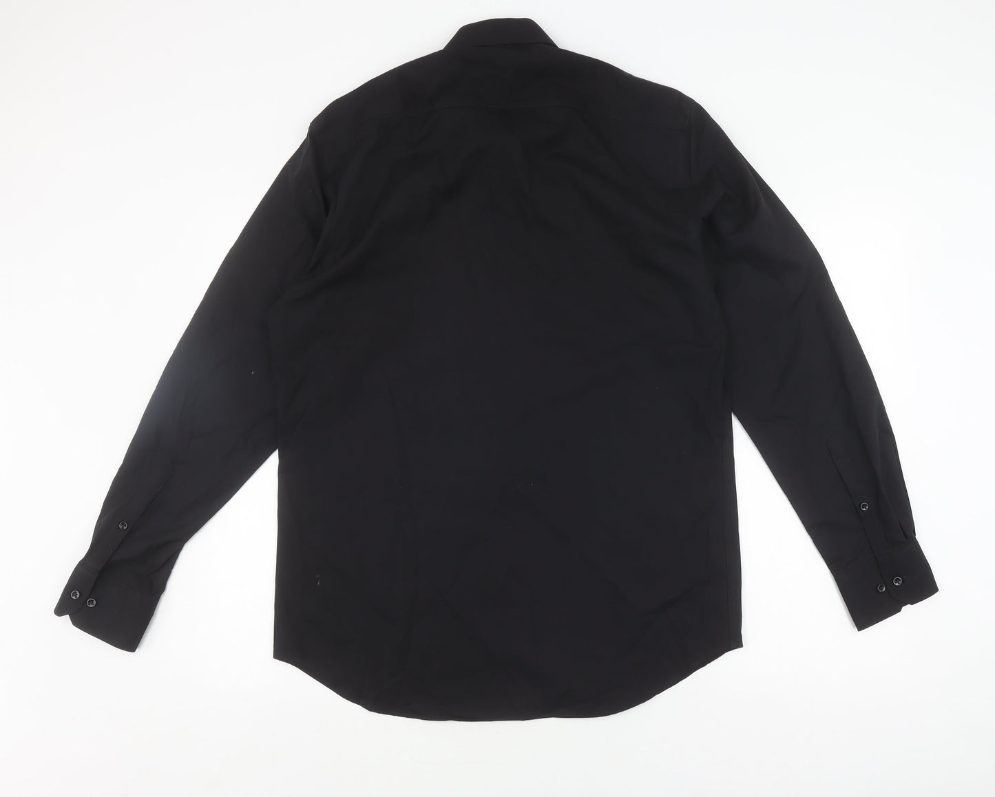 Autograph Men's Black Long Sleeve Slim Fit Shirt