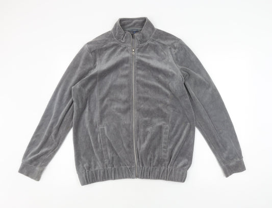 Cotton Traders Women's Grey Velour Jacket Size 14