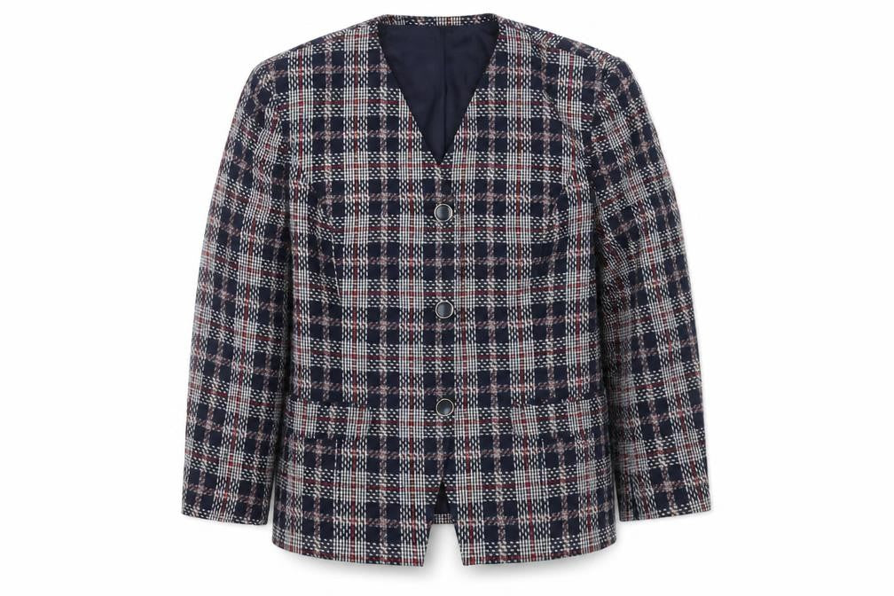 Eastex Women's Multicoloured Check Tweed Jacket, Size 18