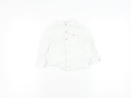 Next Unisex Baby White Button-Up Shirt, 12-18 Months