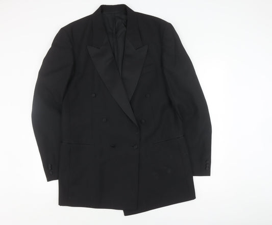 Varteks Men's Black Double-Breasted Tuxedo Blazer 42l
