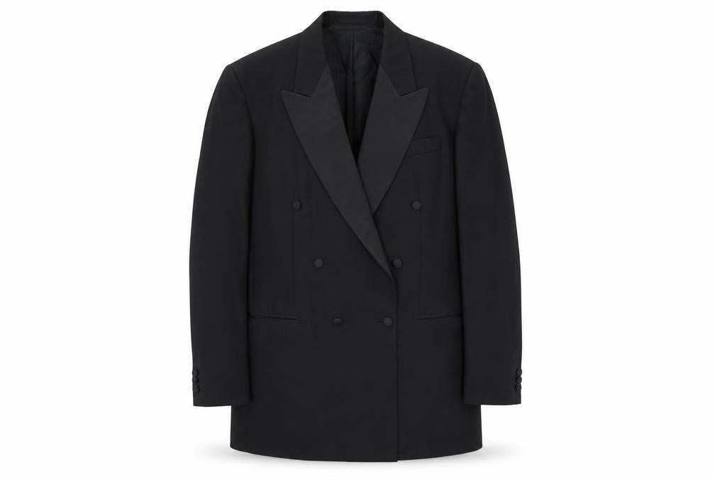 Varteks Men's Black Double-Breasted Tuxedo Blazer 42l