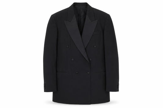 Varteks Men's Black Double-Breasted Tuxedo Blazer 42l