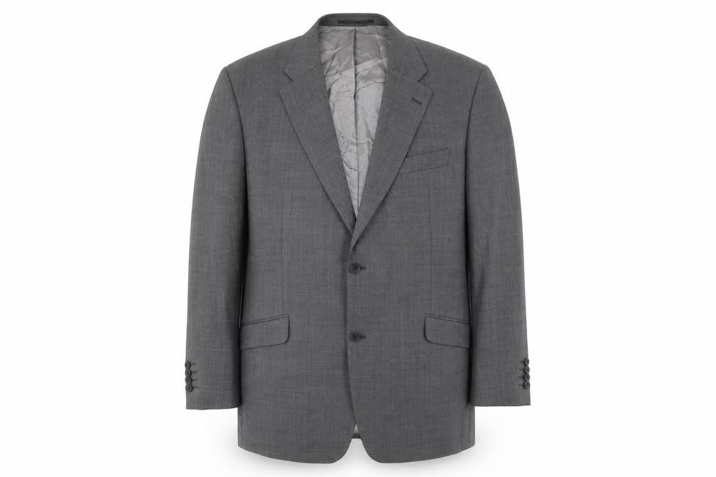 Jonathon Charles Men's Grey Wool Suit Jacket 48L
