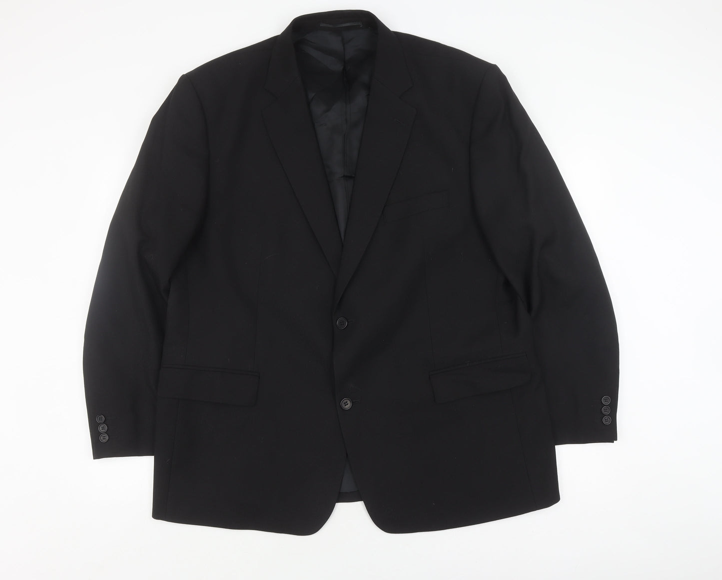 Hugo James Men's Black Blazer, Size 48 Regular Fit